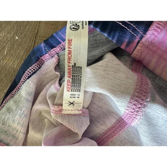 NWOT Free People Movement True North Printed Tee Navy/Pink Gradient Women Small - Picture 8 of 14